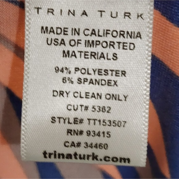 Trina Turk 60s 70s vibes floral Viola Cold Shoulder Dress coverup size 2 - Picture 7 of 8